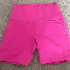 Lululemon pink biker shorts